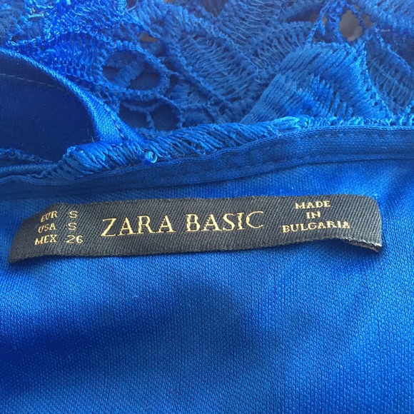 S ZARA Cobalt Blue Lace Dress - Picture 8 of 8